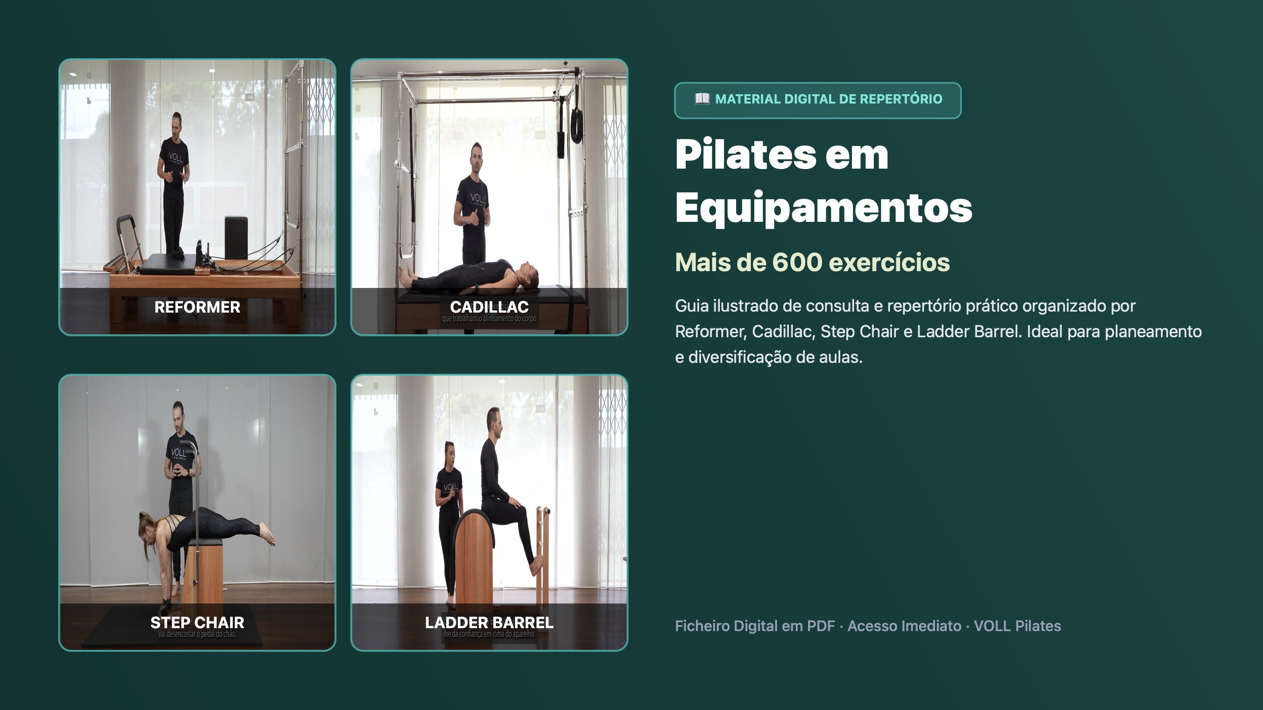 Capa oficial do e-book VOLL de repertório em equipamentos